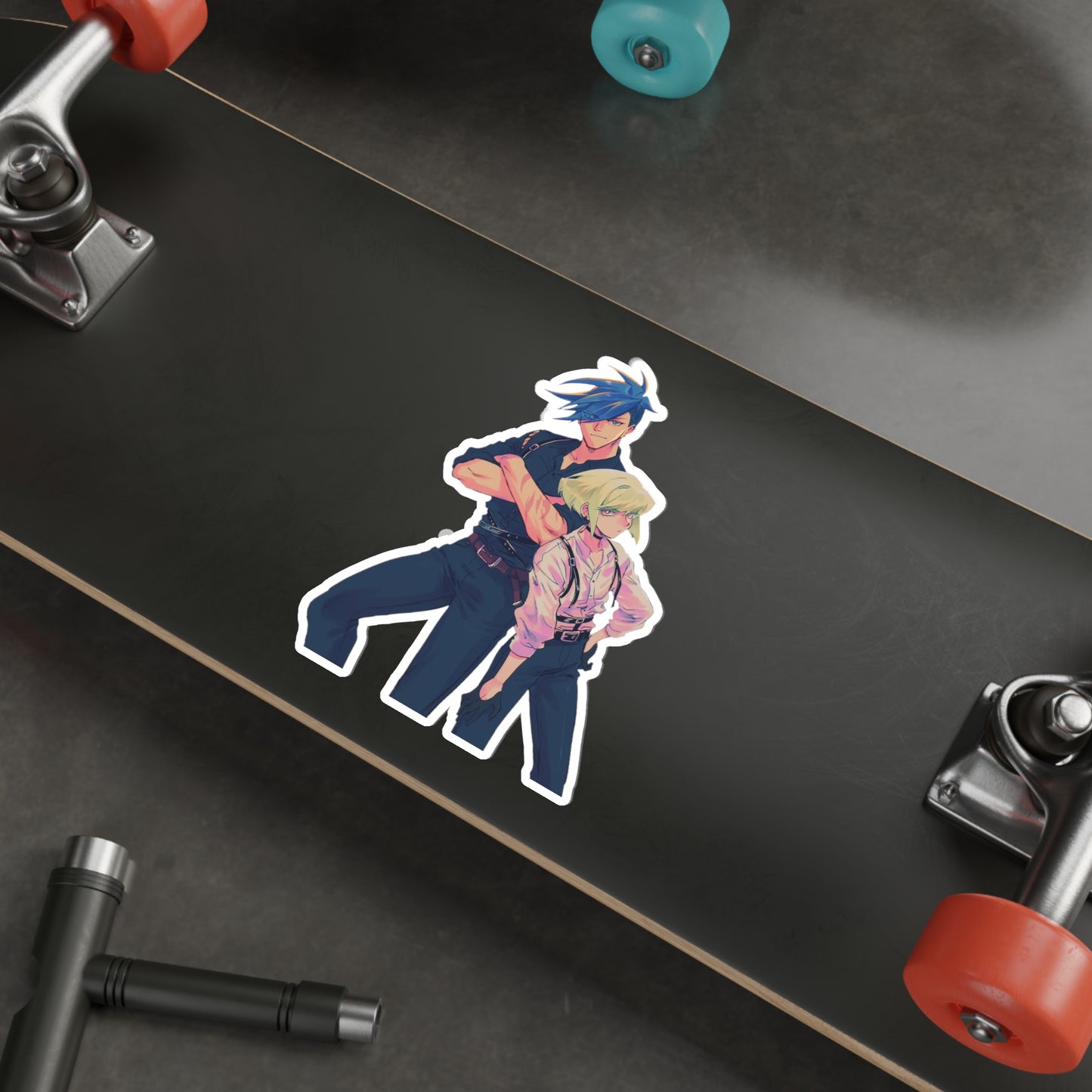 Promare Waterproof Sticker - Galo and Lio Anime Vinyl Decal - Car Bumper Sticker - Laptop Sticker