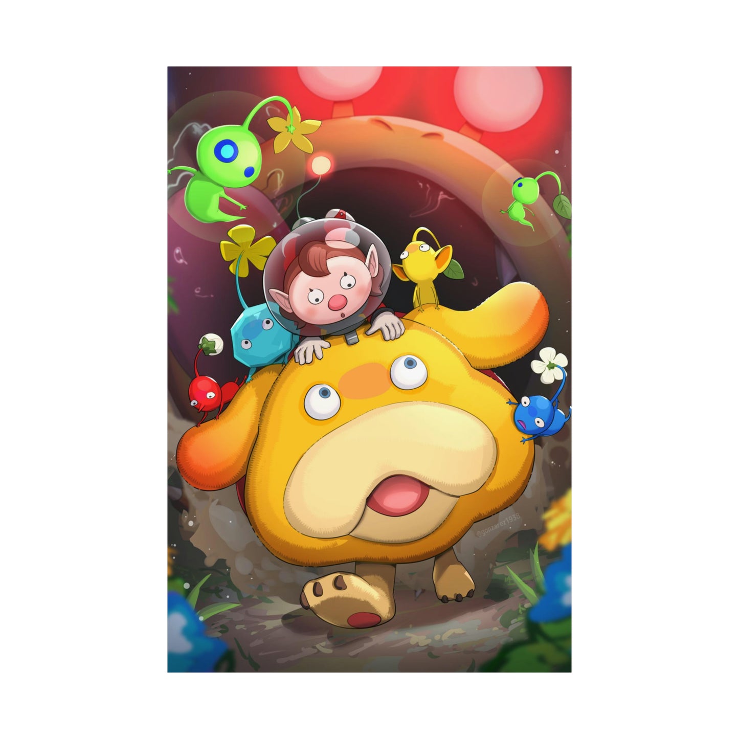 Pikmin Poster - Gaming Decor Wall Art - Premium Matte Vertical Poster