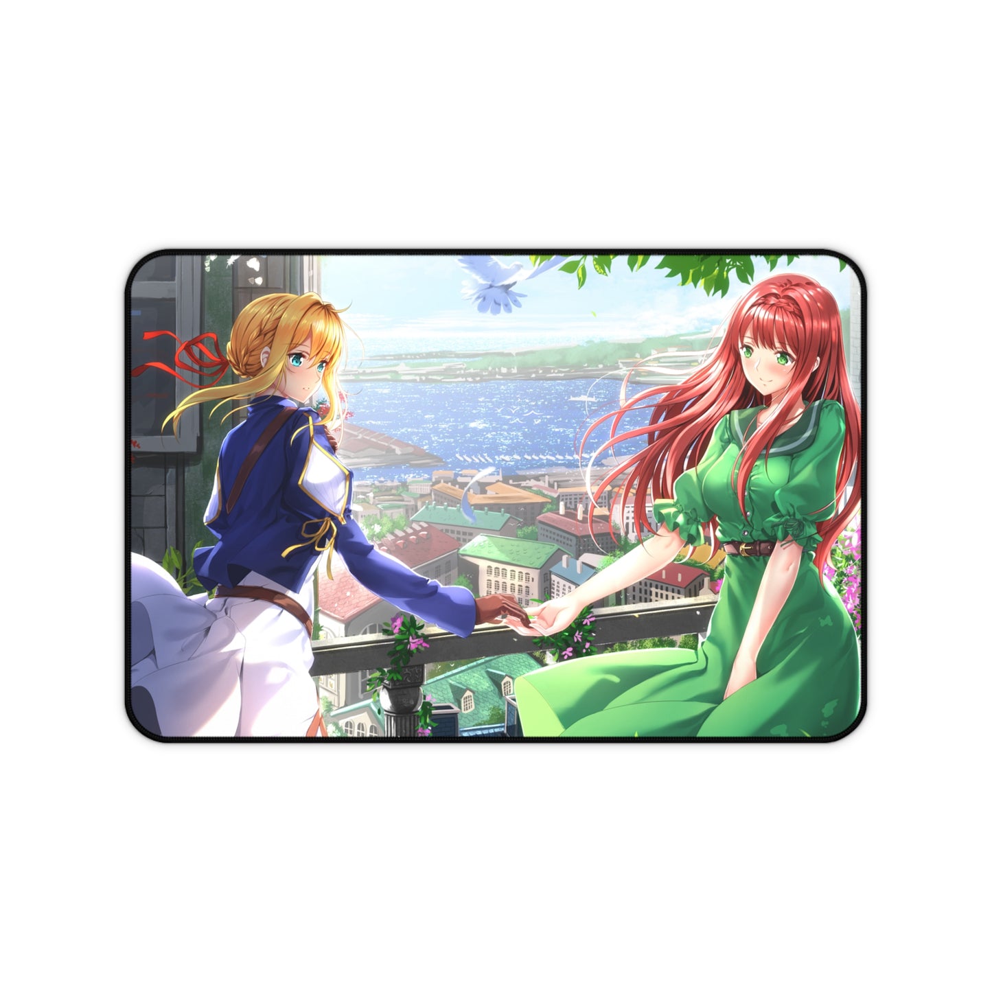 Violet Evergarden Desk Mat - Violet and Luculia Anime Waifus Mousepad - XXL Gaming Mousepad - Non Slip Manga Playmat