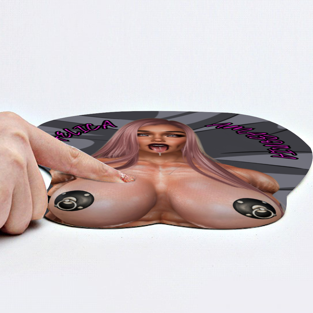 Angelica Amazonia - VTuber Oppai booba Mousepad with Wrist Support