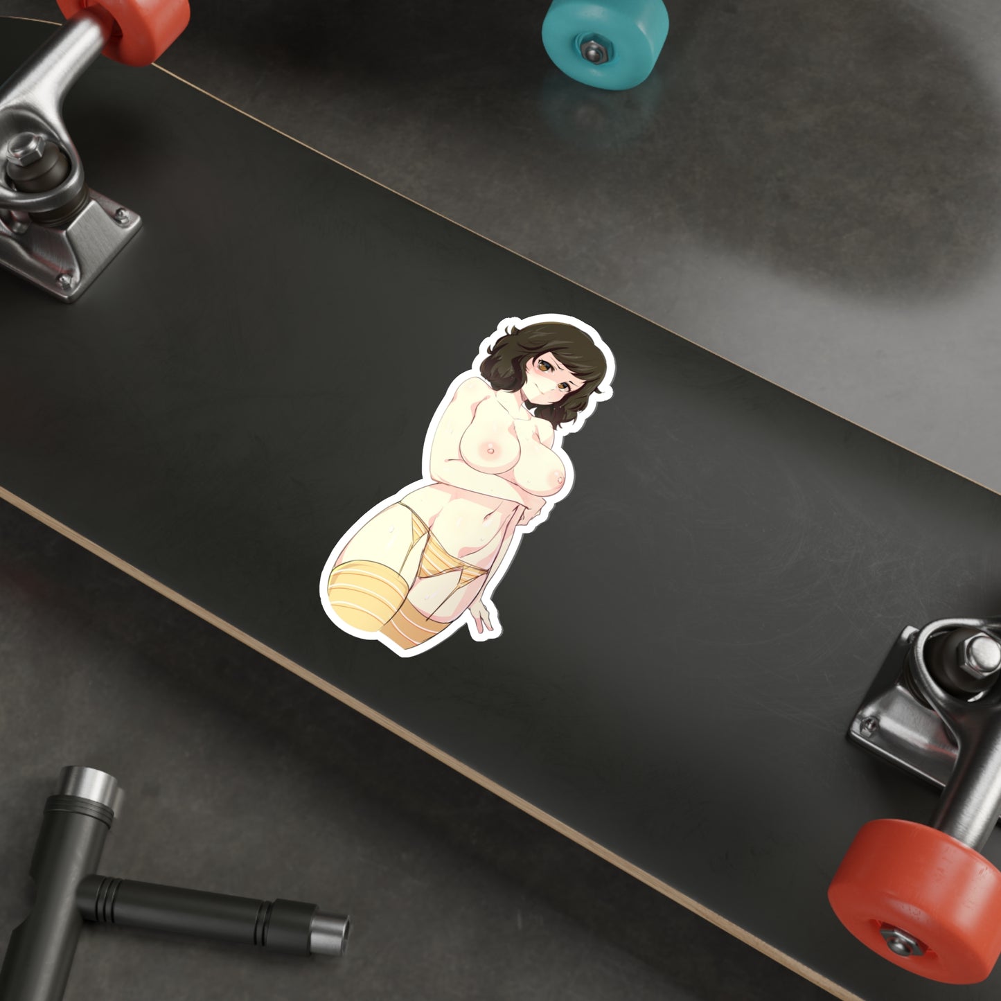 Persona 5 Waterproof Sticker - Nude Sadayo Kawakami Ecchi Vinyl Car Decal - Sexy Garter Belt Sticker