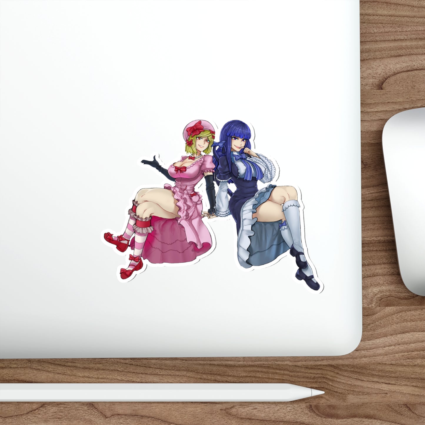 Umineko When They Cry Waterproof Sticker - Lambdadelta and Frederica Bernkastel Gaming Vinyl Decal - Visual Novel Dojin - Anime Car Decal