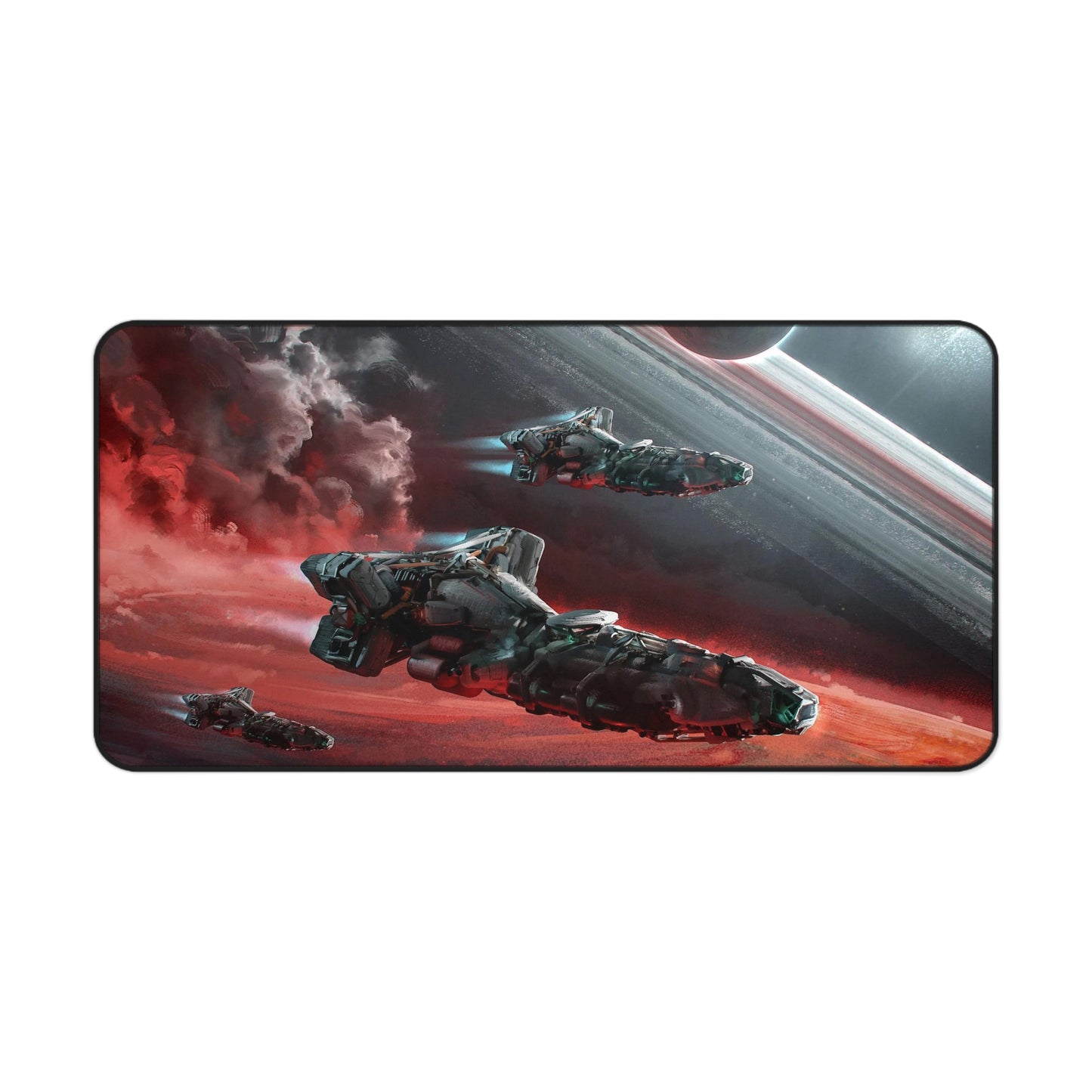 Starfield Mousepad - Starships Concept Art - XXL Gaming Desk Mat - Non Slip Gamer Playmat