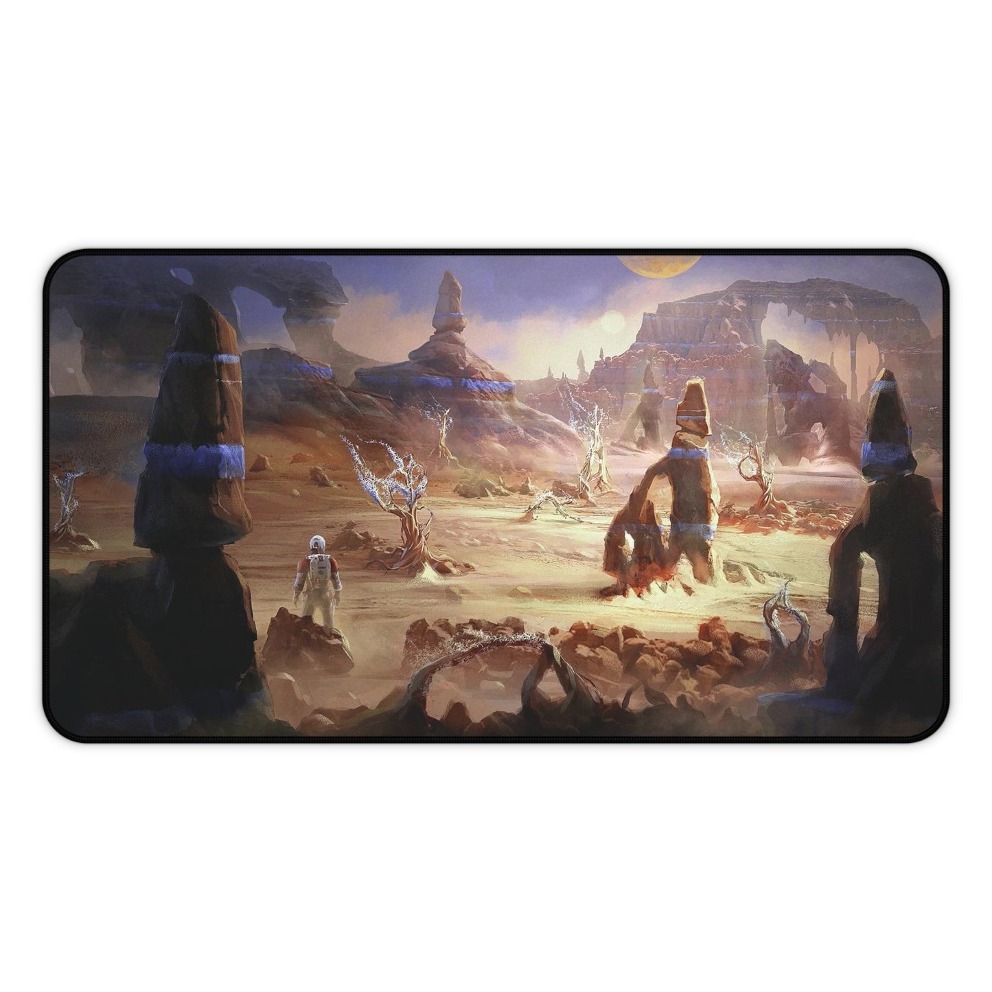 Starfield Mousepad - Biome Exploration Concept Art - XXL Gaming Desk Mat - Non Slip Gamer Playmat