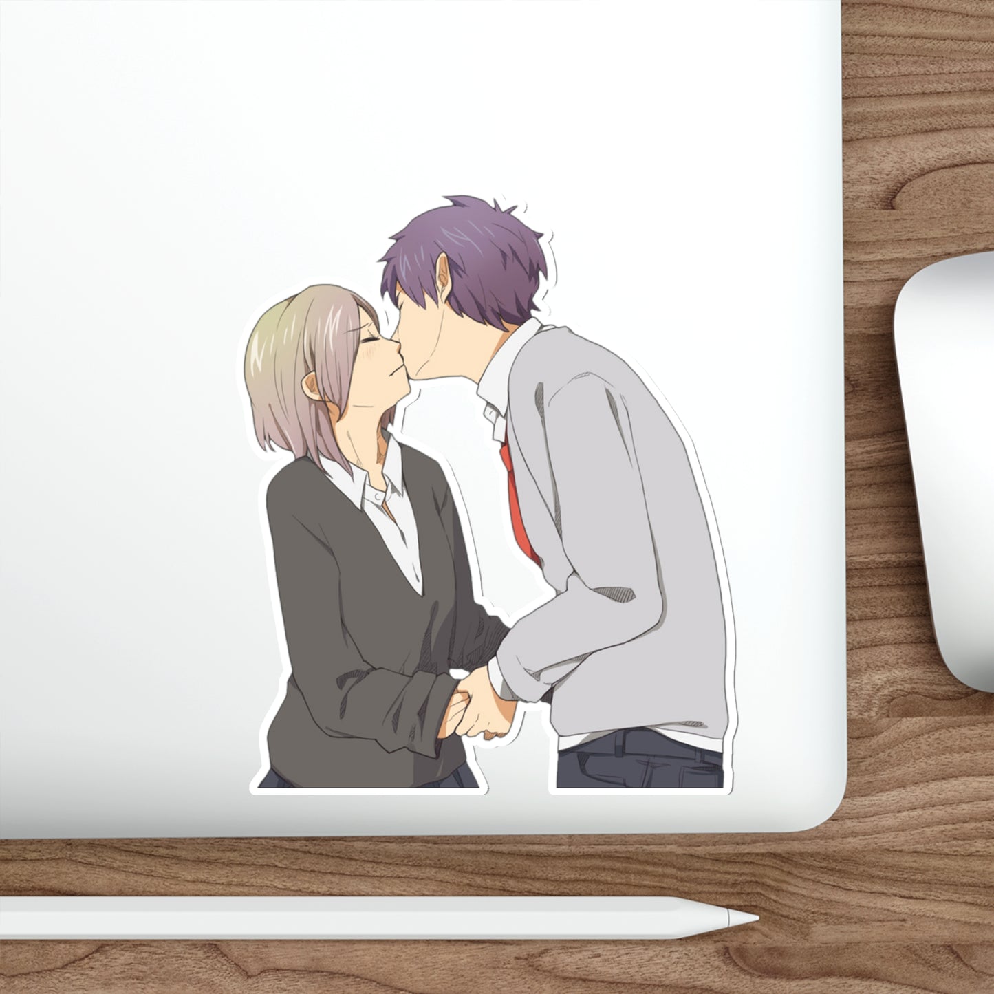 Horimiya Waterproof Sticker - Yuki Yoshikawa and Toru Ishikawa Kissing Anime Vinyl Decal