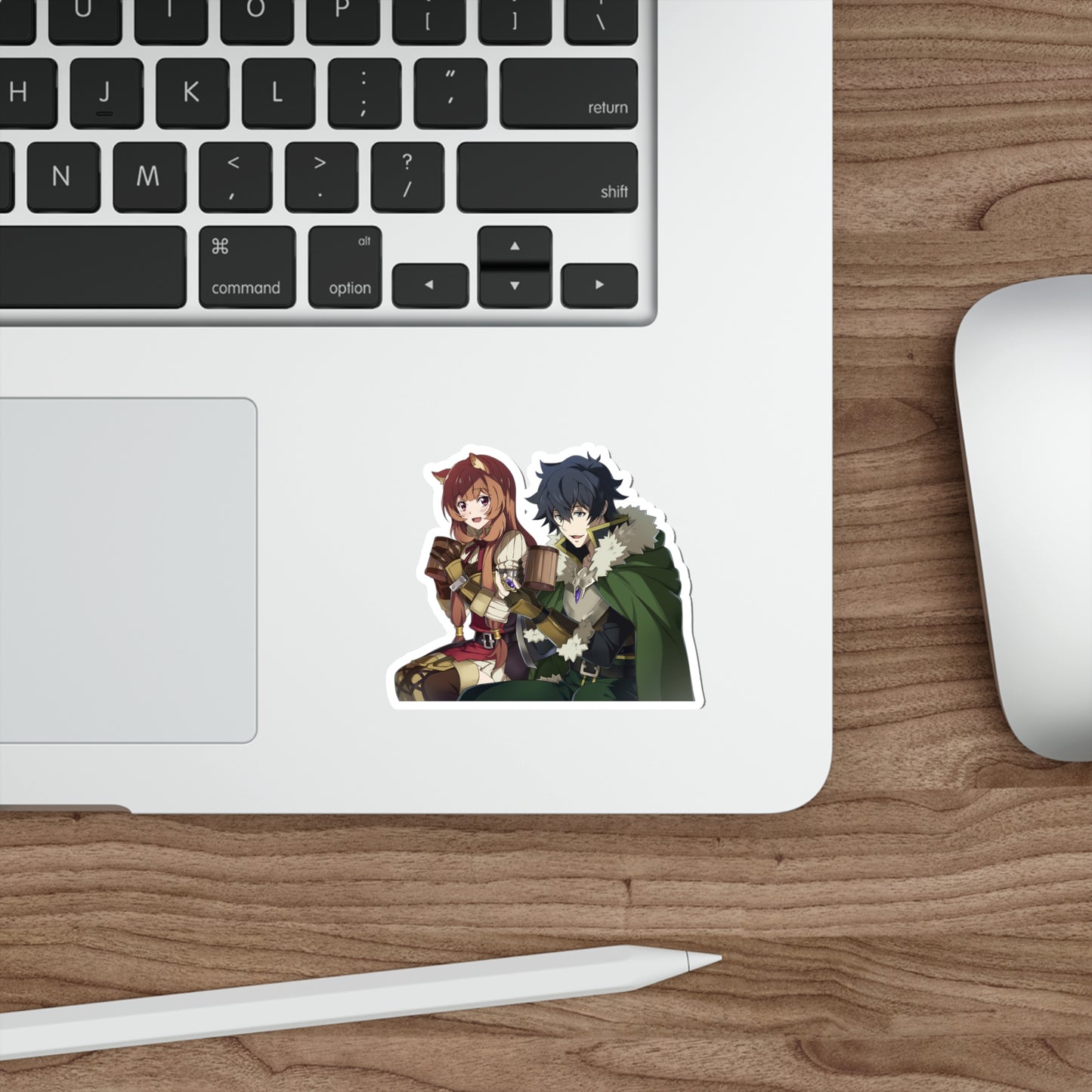 The Rising of the Shield Hero Waterproof Sticker - Raphtalia and Naofumi Iwatani Anime Vinyl Decal - Car Bumper Sticker - Laptop Sticker