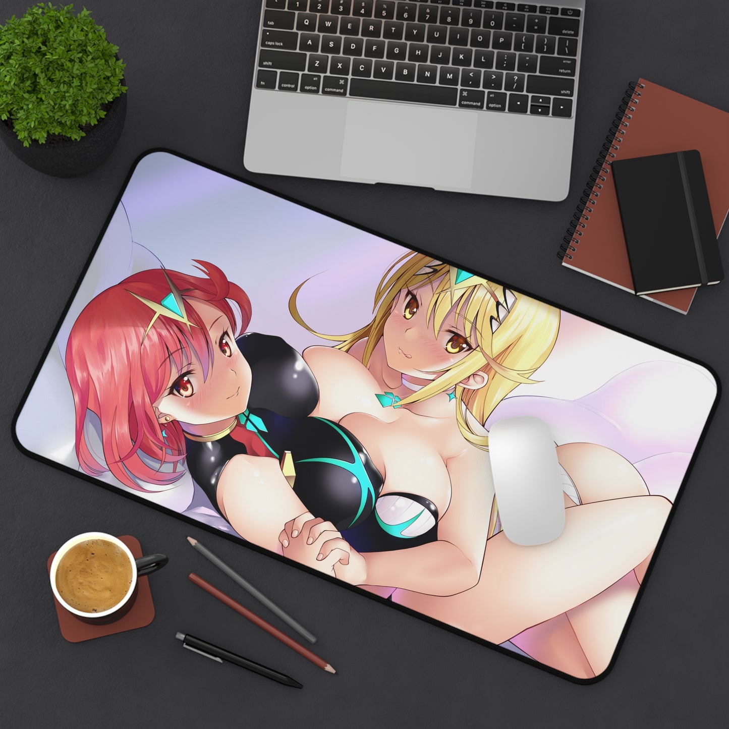 Xenoblade Sexy Waifus Mousepad - Large Desk Mat - Ecchi Boobs Mouse Pad