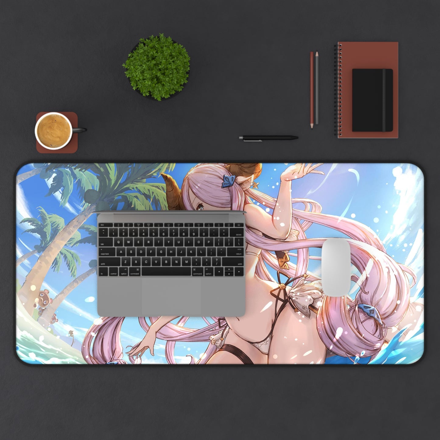 Sexy Narmaya X Animal Crossing Mousepad Doujin - Desk Mat - Big Gaming Mouse Pad - MTG Playmat