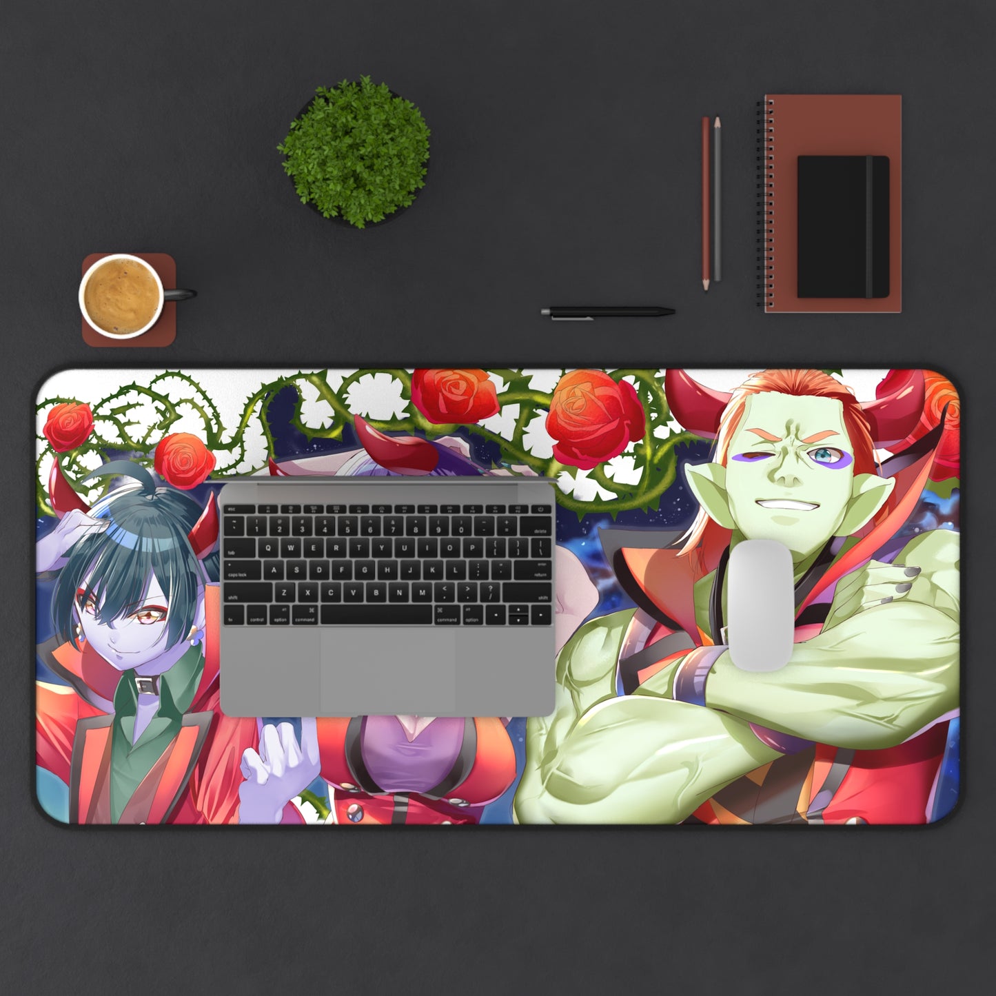 Healin Good Pretty Cure Anime Desk Mat - Byogens Daruizen Shindoine Guaiwaru Precure Mousepad - Villains Non Slip Playmat