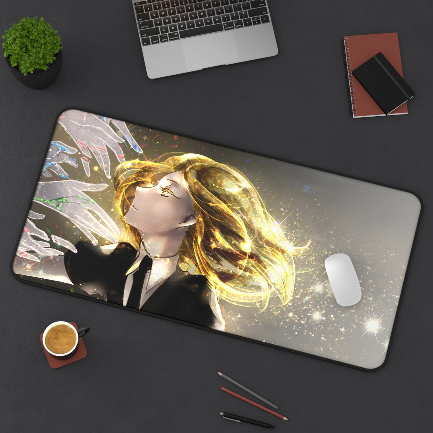 Land of the Lustrous Anime Desk Mat - Yellow Diamond Houseki no Kuni Mousepad - Non Slip Playmat