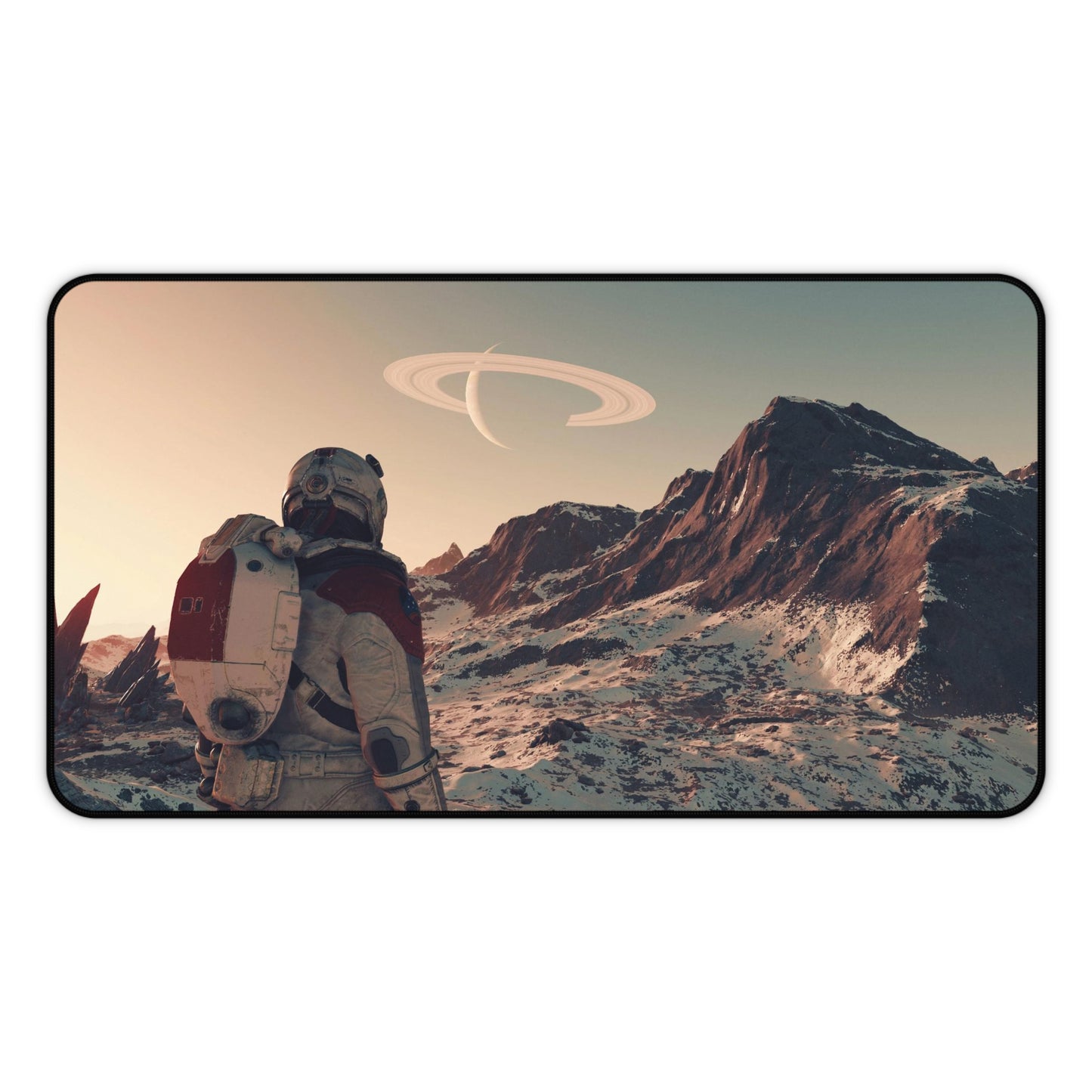 Starfield Desk Mat - Planet Exploration XXL Gaming Mousepad - Non Slip Gamer Playmat