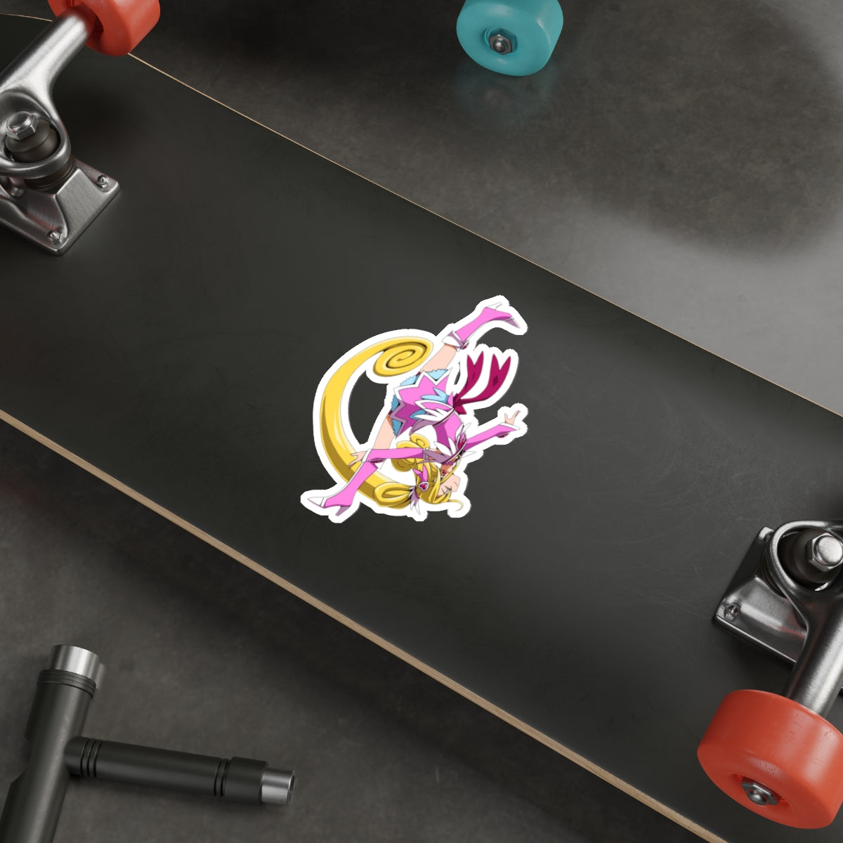 Pretty Cure Waterproof Sticker - Aida Mana Cure Heart Anime Vinyl Decal - Glitter Heart Car Decal