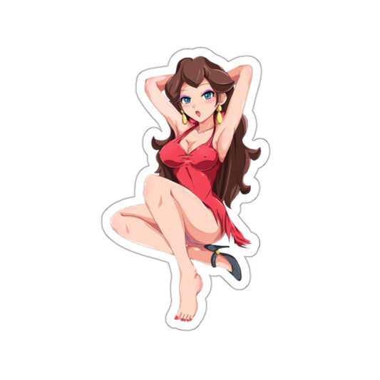 Sexy Pauline Super Mario Waifu Waterproof Sticker - Ecchi Vinyl Decal