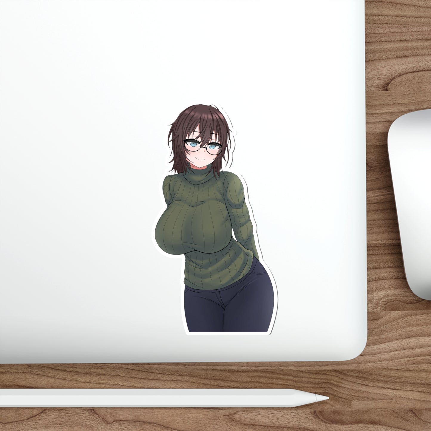 Tawawa on Monday Waterproof Sticker - Sexy Rikei chan Gaming Vinyl Decal - Big Anime Boobs Car Decal - Laptop Sticker