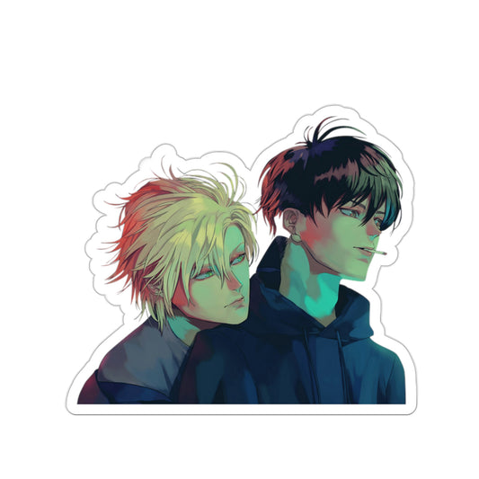 Ash Lynx and Eiji Okumura Waterproof Sticker - Banana Fish Premium Anime Vinyl Decal