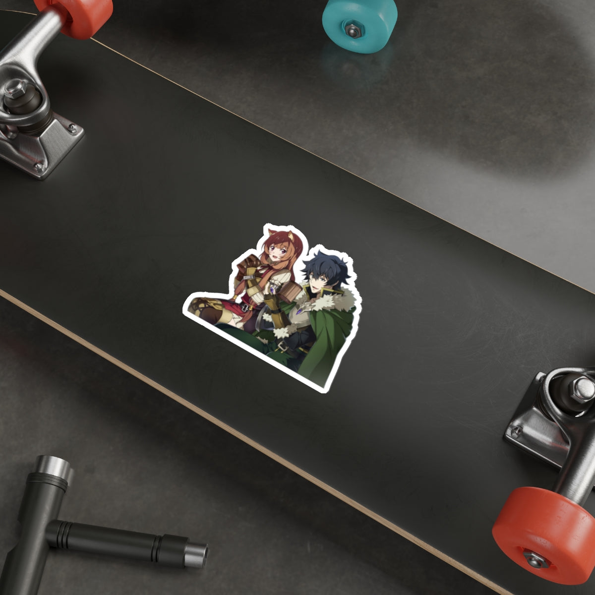 The Rising of the Shield Hero Waterproof Sticker - Raphtalia and Naofumi Iwatani Anime Vinyl Decal - Car Bumper Sticker - Laptop Sticker