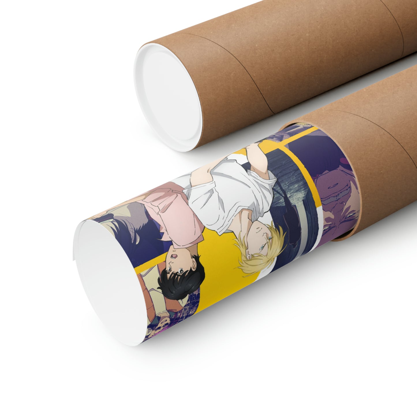 Banana Fish Print Poster - Manga Wall Decor - Premium Anime Horizontal Poster - Ash Lynx and Eiji Okumura