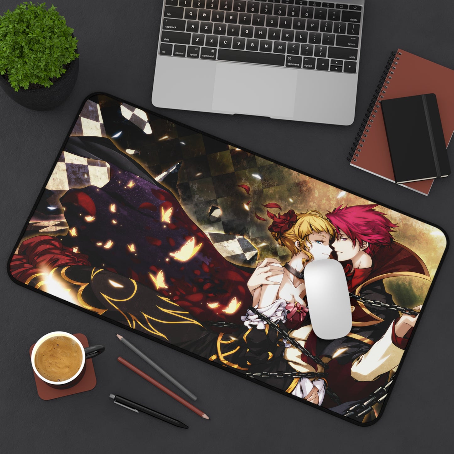 Umineko When They Cry Desk Mat - Beatrice and Battler Ushiromiya Mousepad - Non Slip Visual Novel Dojin Playmat - Umineko no Naku Koro ni