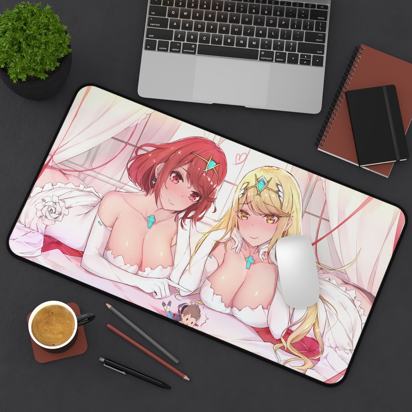 Xenoblade Sexy Brides Waifus Mousepad - Large Desk Mat - Ecchi Boobs Mouse Pad