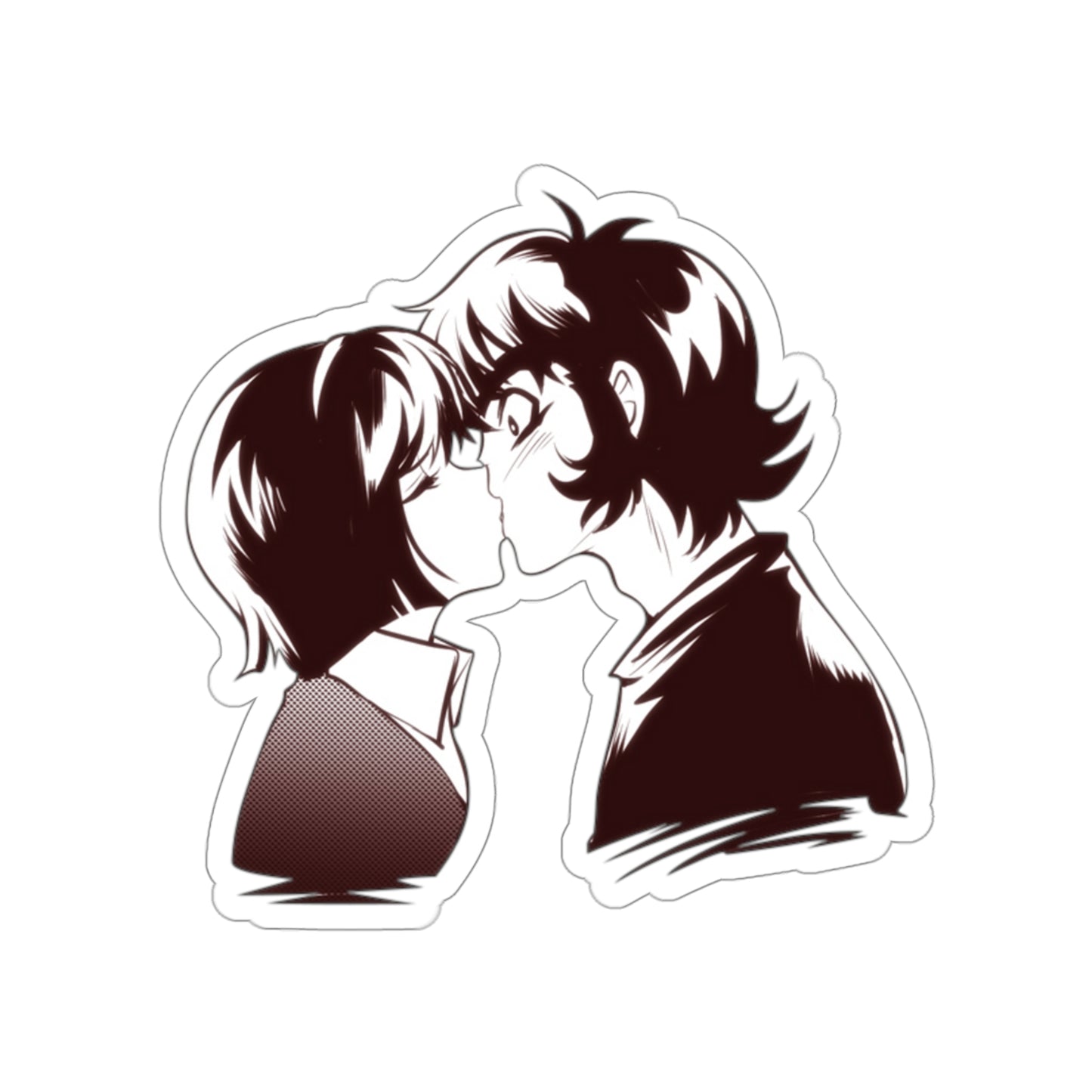 Devilman Crybaby Waterproof Sticker - Akira and Miki Kissing Manga Premium Vinyl Decal