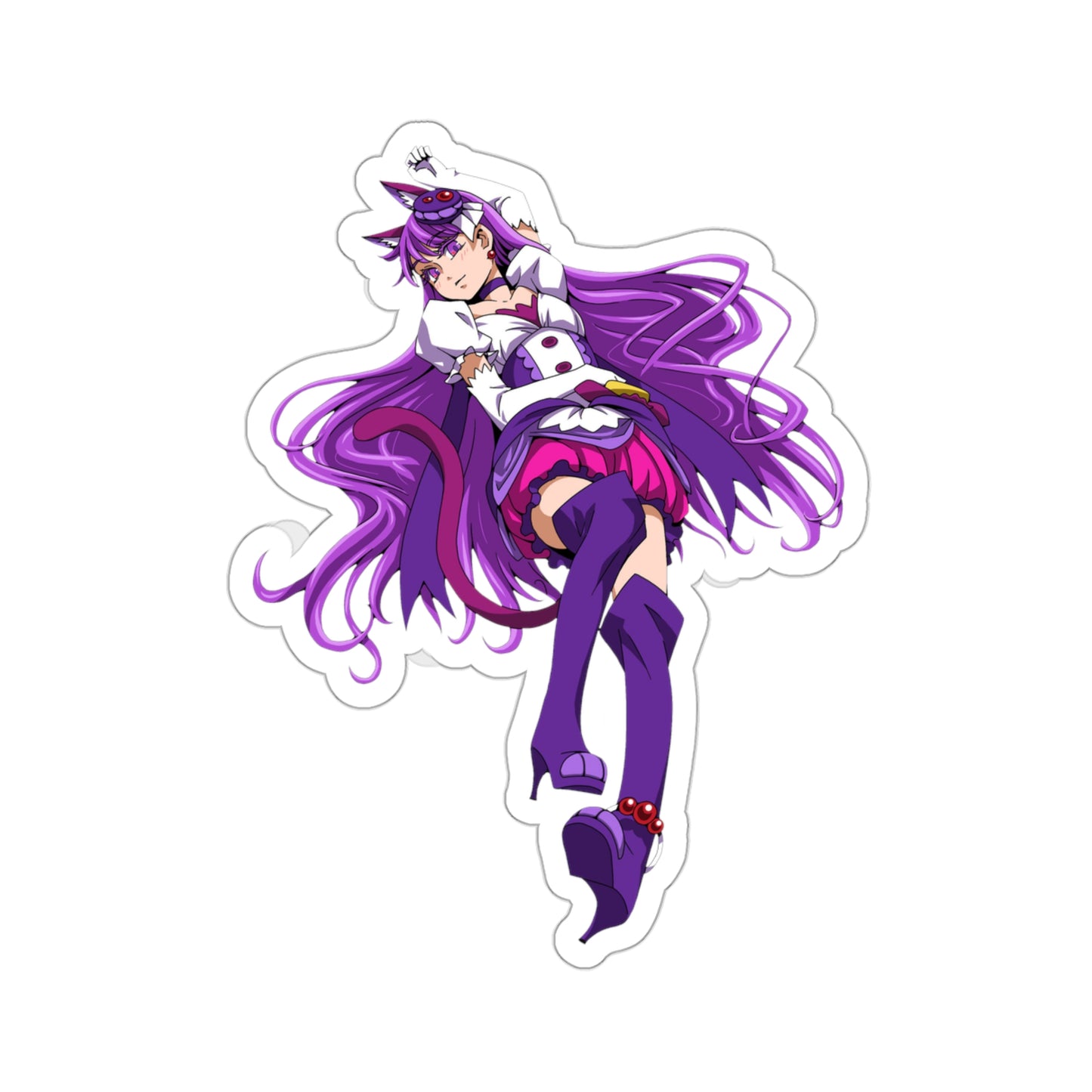 Pretty Cure A La Mode Waterproof Sticker - Kotozume Yukari Cure Macaron Anime Vinyl Decal - KiraKira Precure Sticker