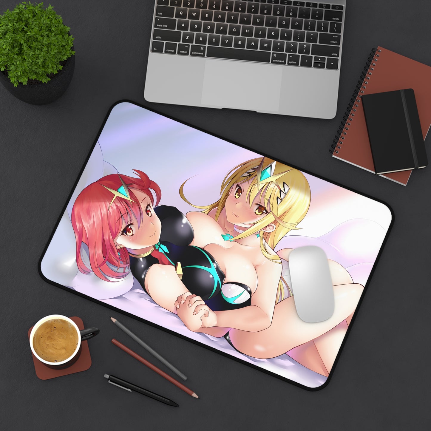 Xenoblade Sexy Waifus Mousepad - Large Desk Mat - Ecchi Boobs Mouse Pad