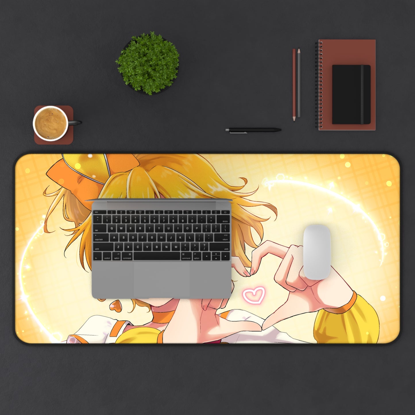 Fresh Pretty Cure Anime Desk Mat - Yamabuki Inori Cure Pine Precure Mousepad - Non Slip Playmat