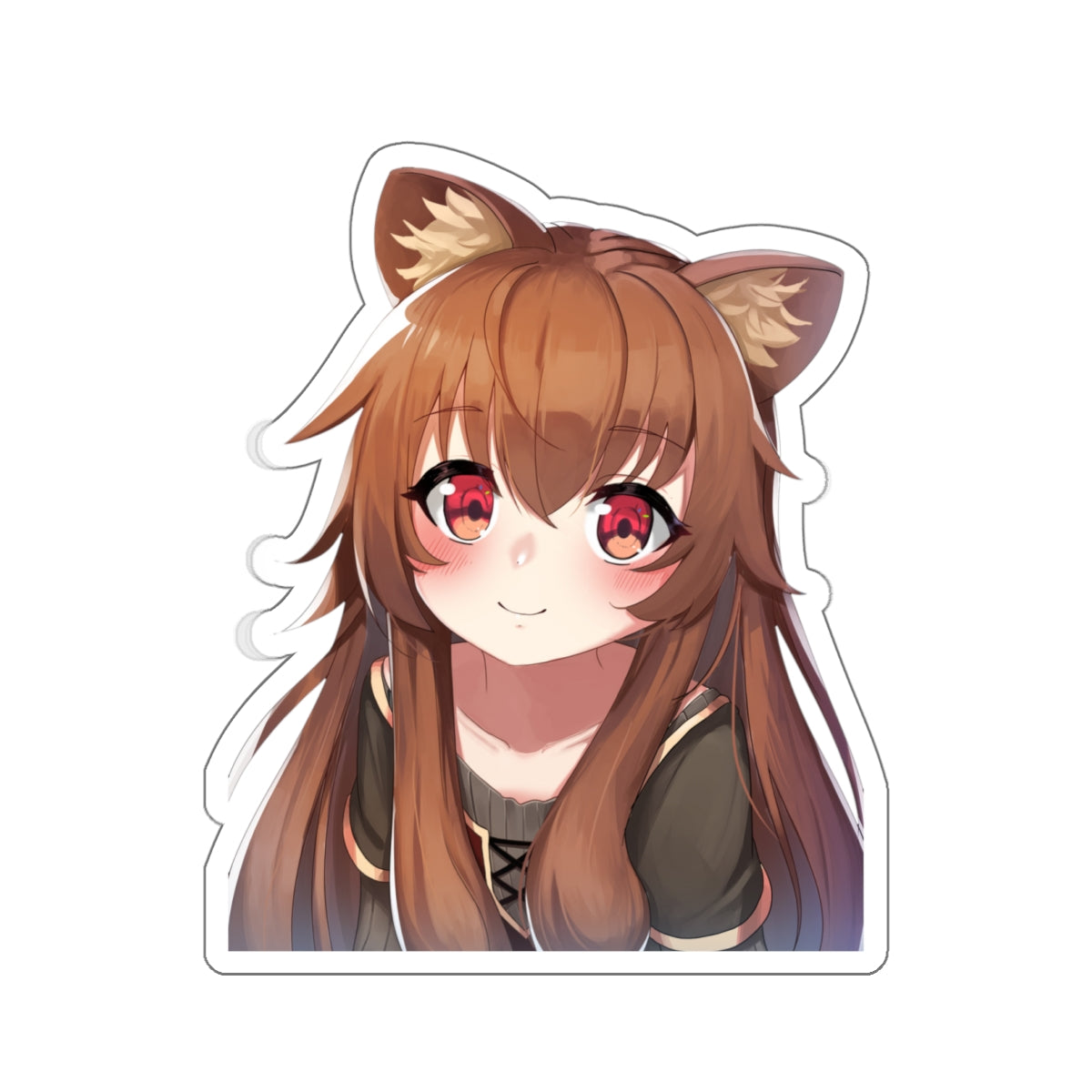 Autocollant imperméable The Rising of the Shield Hero - Autocollant en vinyle Anime Child Raphtalia - Autocollant pour pare-chocs de voiture - Autocollant pour ordinateur portable Kawaii Chibi