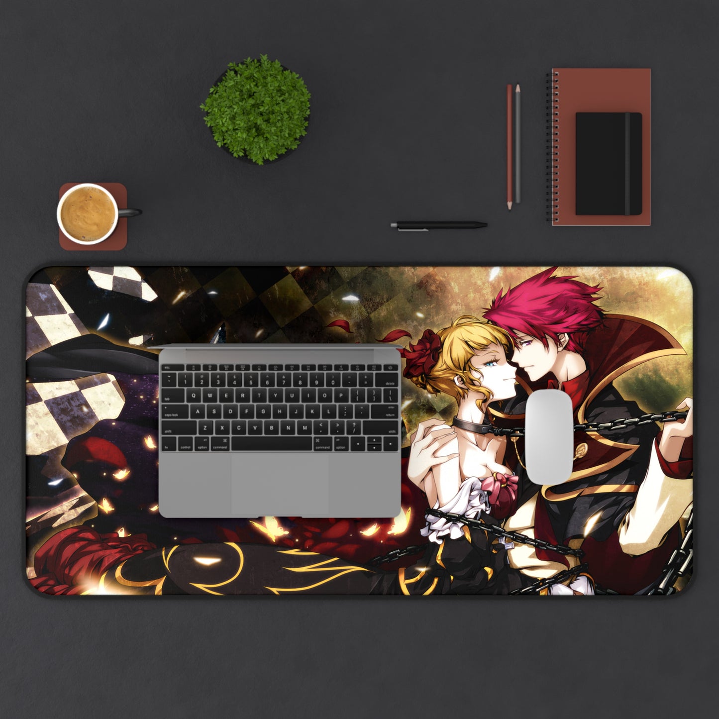 Umineko When They Cry Desk Mat - Beatrice and Battler Ushiromiya Mousepad - Non Slip Visual Novel Dojin Playmat - Umineko no Naku Koro ni