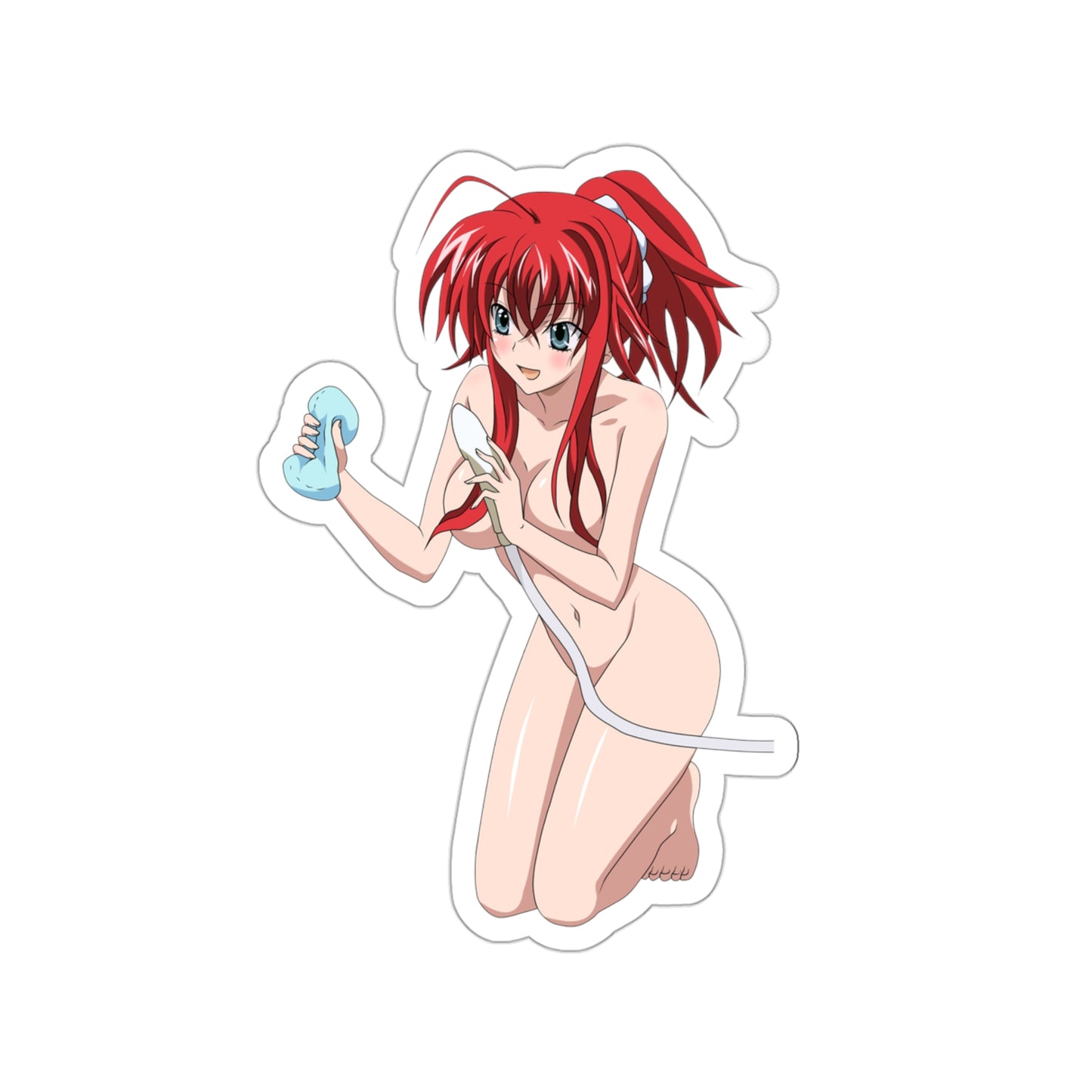 Autocollant imperméable pour douche de Rias Gremory nue de High School DxD - Autocollant en vinyle Ecchi