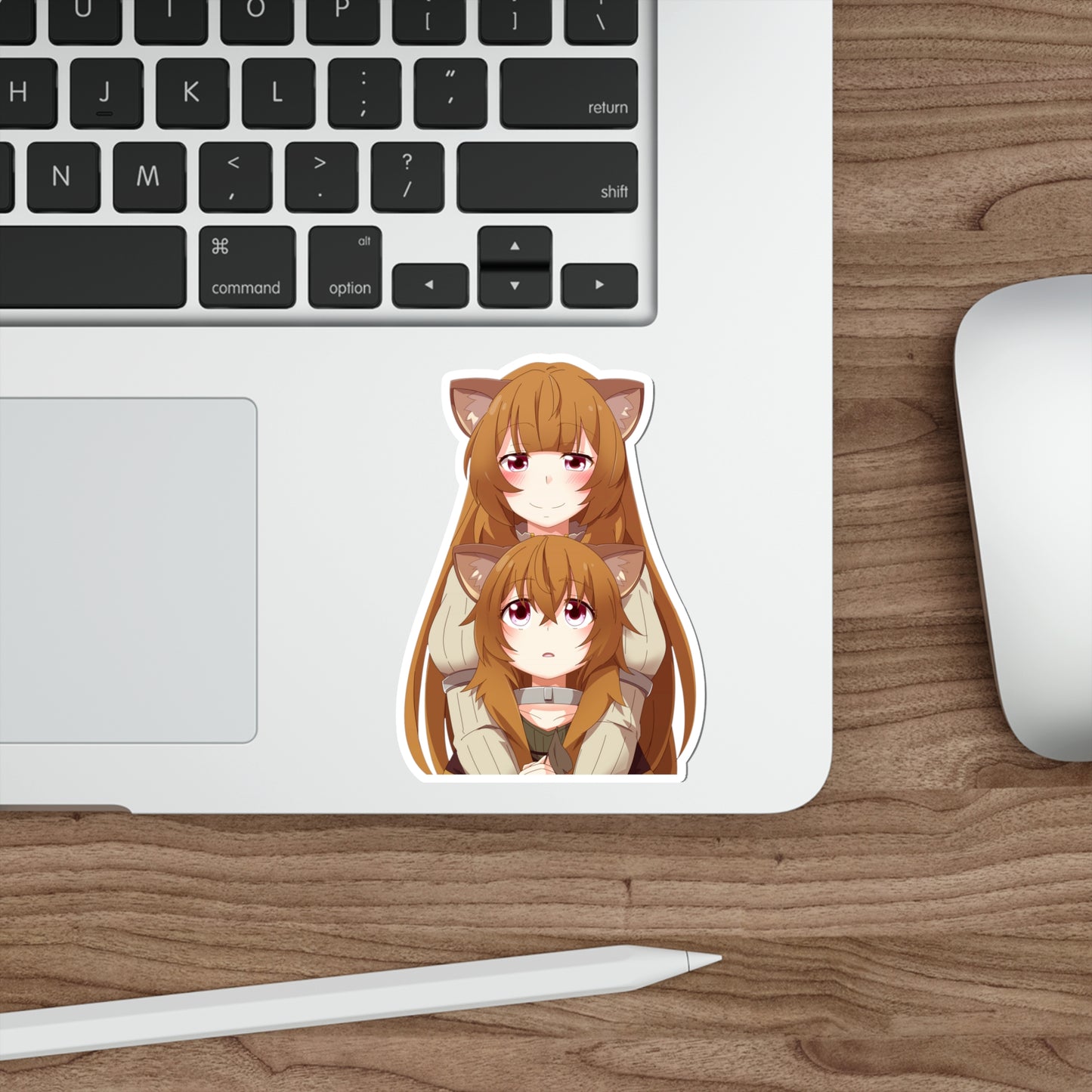 The Rising of the Shield Hero Waterproof Sticker - Raphtalia and Chibi Raphtalia Anime Vinyl Decal - Car Bumper Sticker - Laptop Sticker