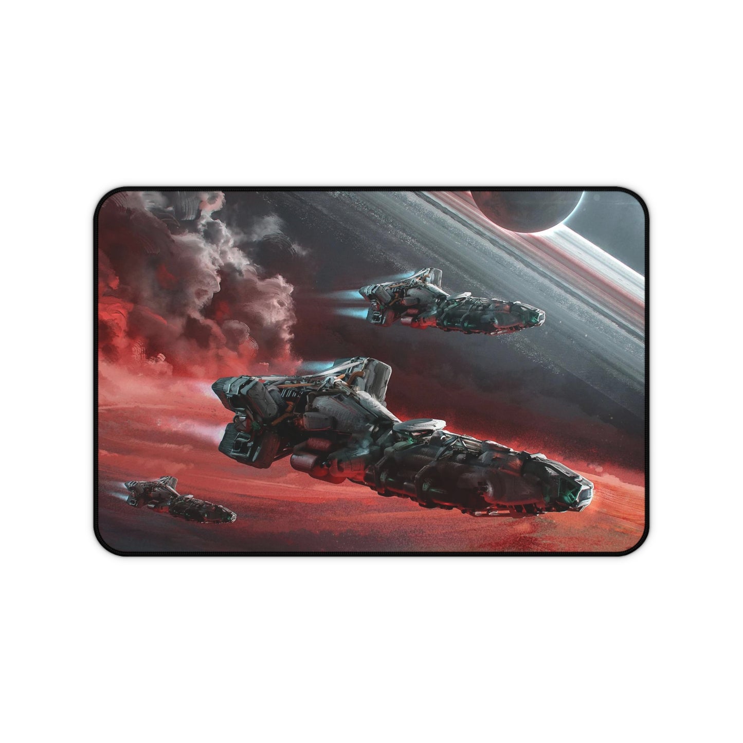 Starfield Mousepad - Starships Concept Art - XXL Gaming Desk Mat - Non Slip Gamer Playmat