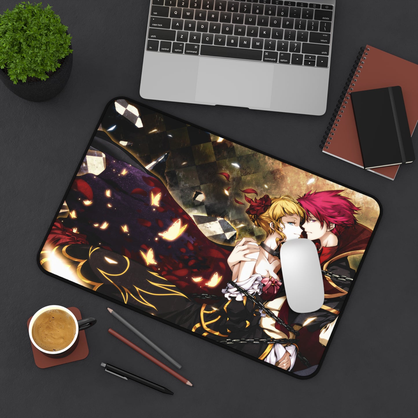 Umineko When They Cry Desk Mat - Beatrice and Battler Ushiromiya Mousepad - Non Slip Visual Novel Dojin Playmat - Umineko no Naku Koro ni