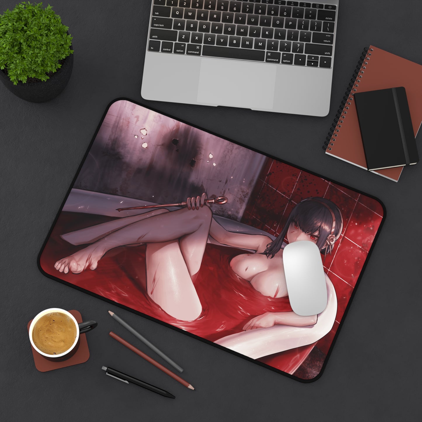 Spy x Family Yor Briar Nude bloody Bath Desk Mat - Non Slip Mousepad - Sexy Girl Playmat