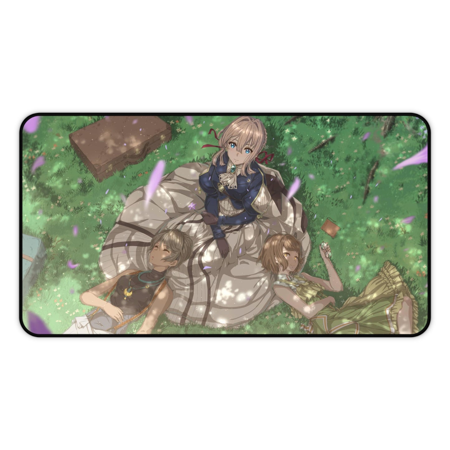 Violet Evergarden Desk Mat - Iris Violet and Erica Anime Mousepad - XXL Gaming Mousepad - Non Slip Manga Playmat