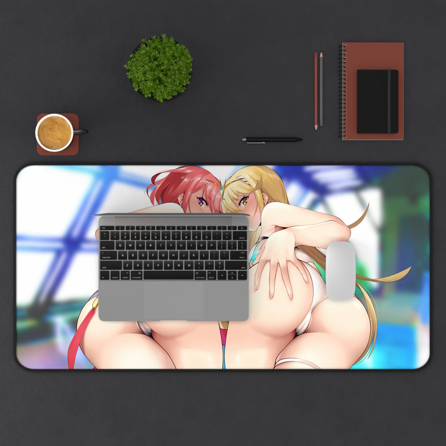 Xenoblade Sexy Butt Waifus Mousepad - Large Anime Desk Mat - Ecchi Mouse Pad