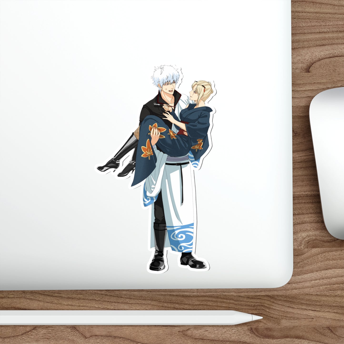 Gintama Gintoki Sakata and Tsukuyo Waterproof Sticker - Manga Premium Vinyl Decal - Gin Tama Car Window Decal