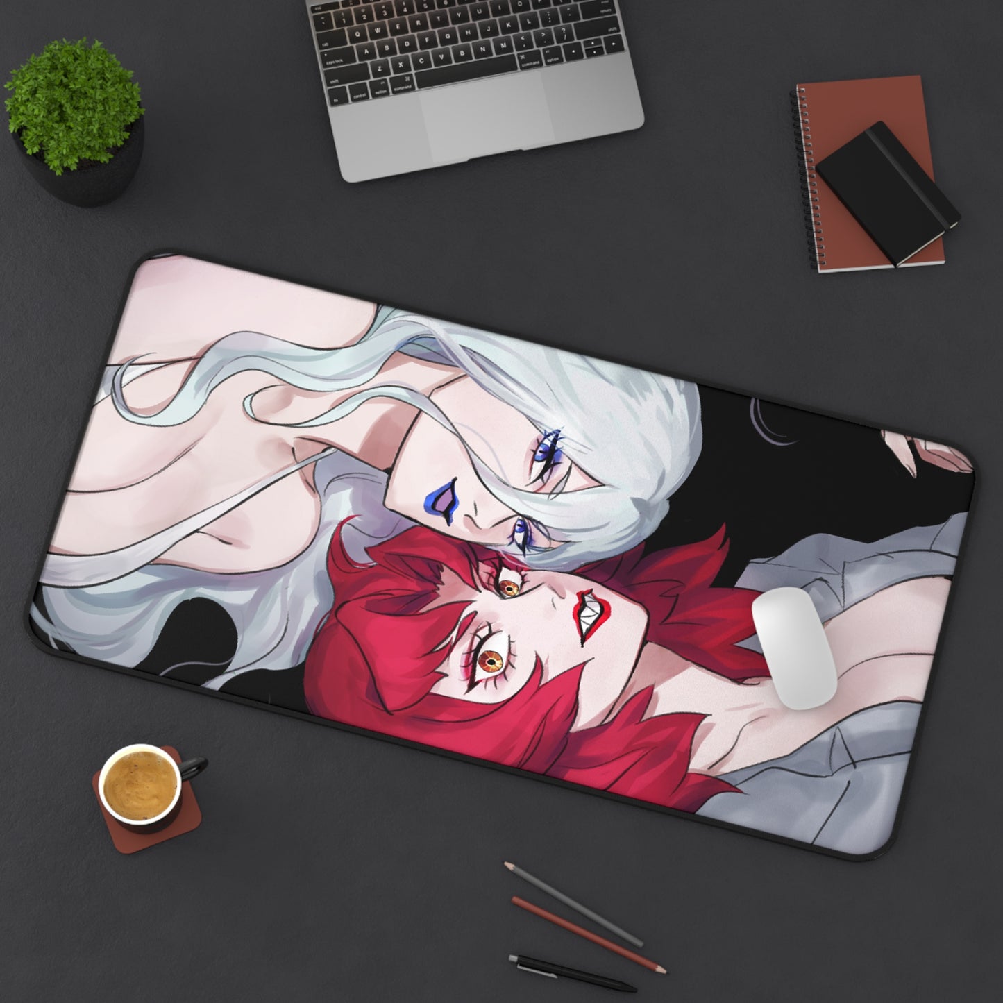 Devilman Crybaby Desk Mat - Siren and Psycho Jenny XXL Anime Mousepad - Manga Desk Pad