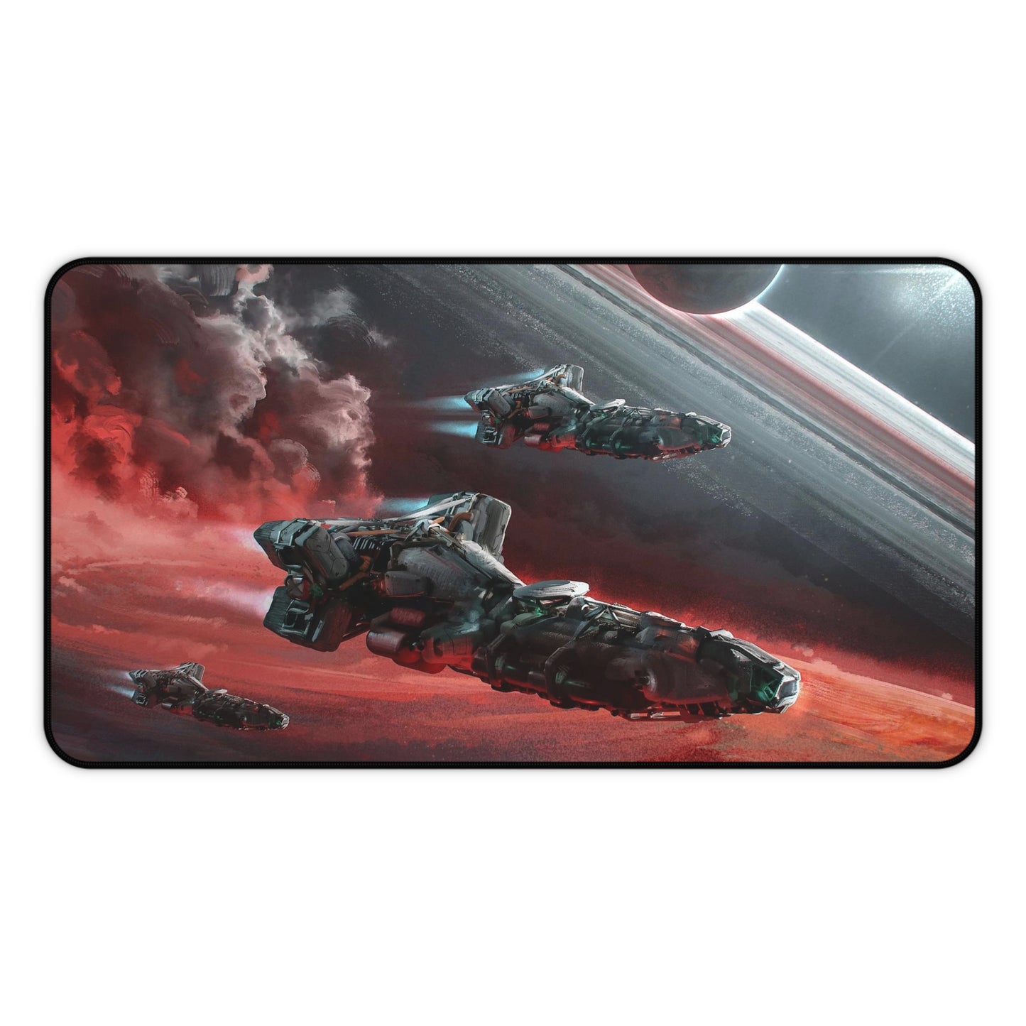 Starfield Mousepad - Starships Concept Art - XXL Gaming Desk Mat - Non Slip Gamer Playmat