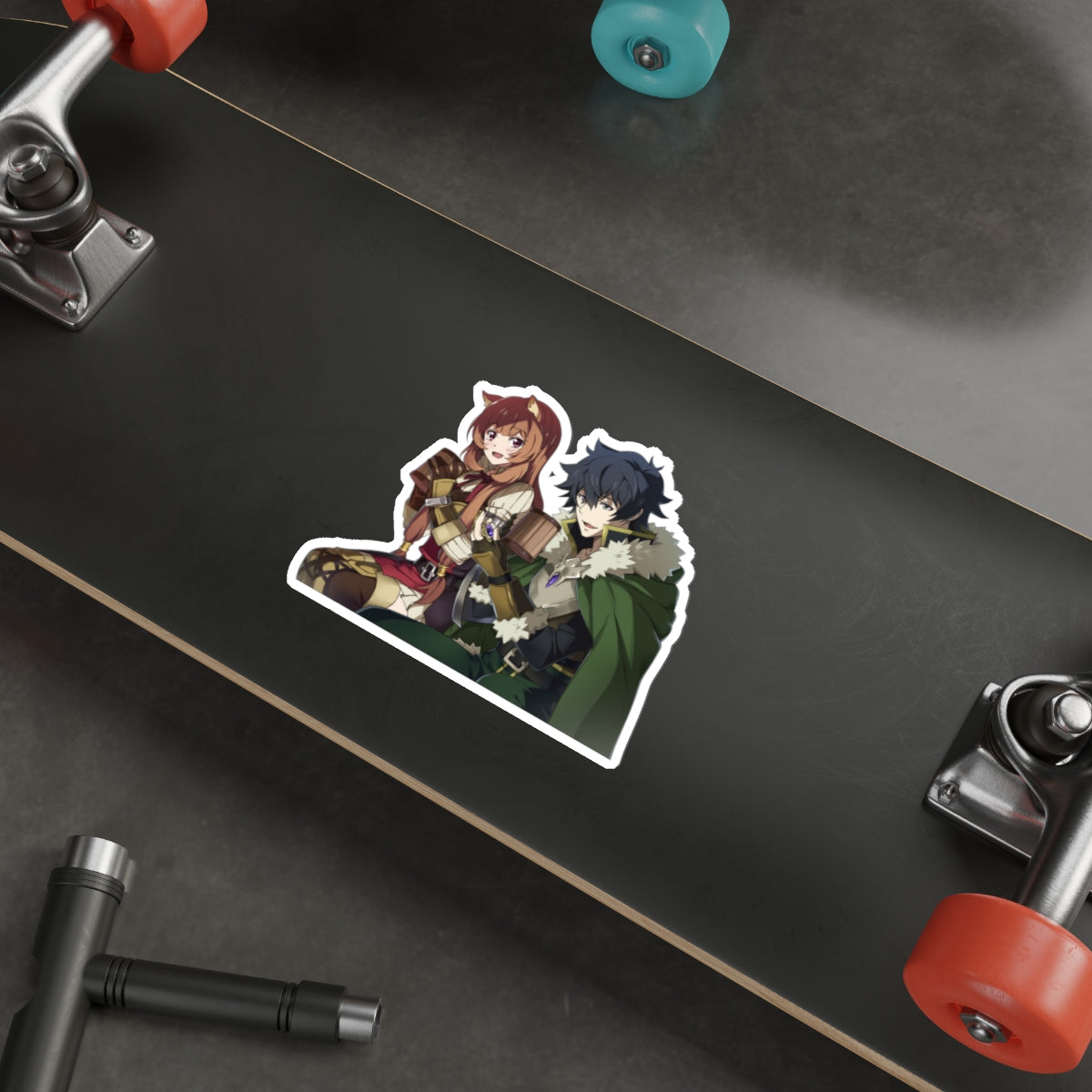 The Rising of the Shield Hero Waterproof Sticker - Raphtalia and Naofumi Iwatani Anime Vinyl Decal - Car Bumper Sticker - Laptop Sticker