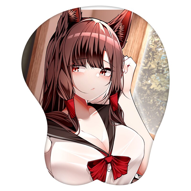 3D Mouse Pad Akagi Azur Lane Anime Wrist Rest Silicone Sexy Creative Gaming Mousepad Mat