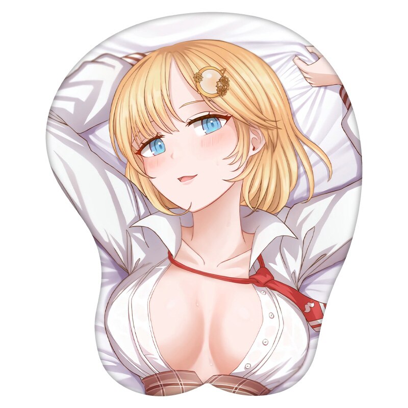 3D Mouse Pad Watson Amelia Hololive  Anime Wrist Rest Silicone Sexy Creative Gaming Mousepad Mat