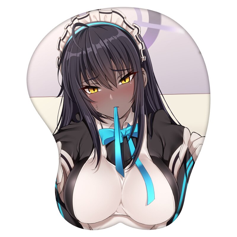 3D Mouse Pad Karin Kakudate Bunny Blue Archive Anime Wrist Rest Silicone Sexy Creative Gaming Mousepad Mat