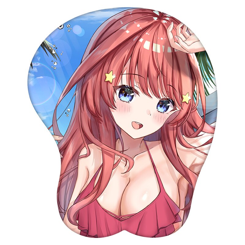 3D Mouse Pad Nakano Itsuki The Quintessential Quintuplets Anime Wrist Rest Silicone Sexy Creative Gaming Mousepad Mat