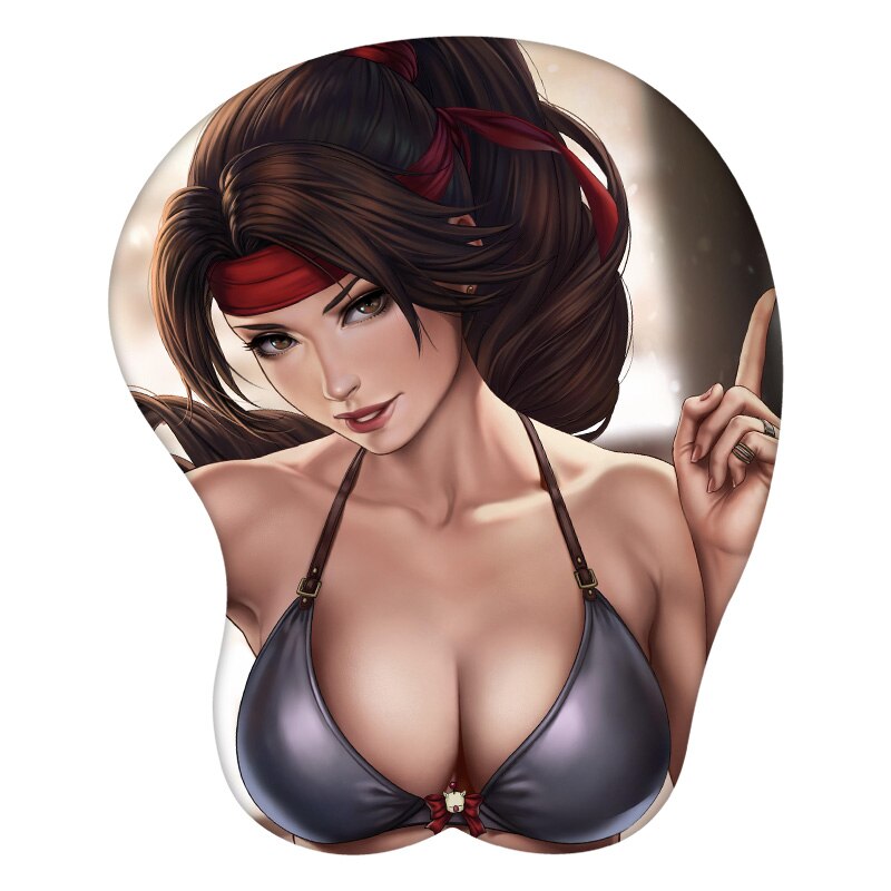 Jessie Rasberry Final Fantasy Anime 3D Mouse Pad Wrist Rest Silicone Sexy Creative Gaming Mousepad Mat