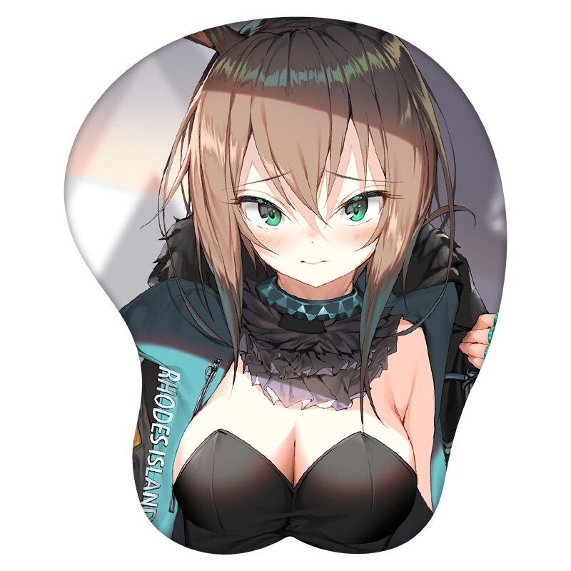 3D Mouse Pad Amiya Arknights Anime Wrist Rest Silicone Sexy Creative Gaming Mousepad Mat