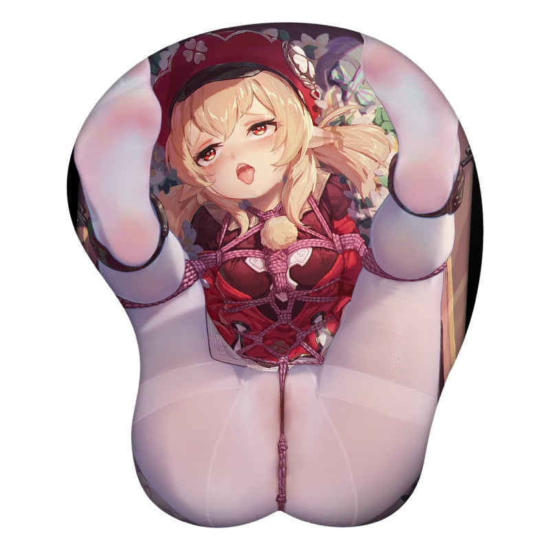 Anime 3D Mouse Pad Klee Genshin Impact Wrist Rest Silicone Sexy Creative Gaming Mousepad Mat