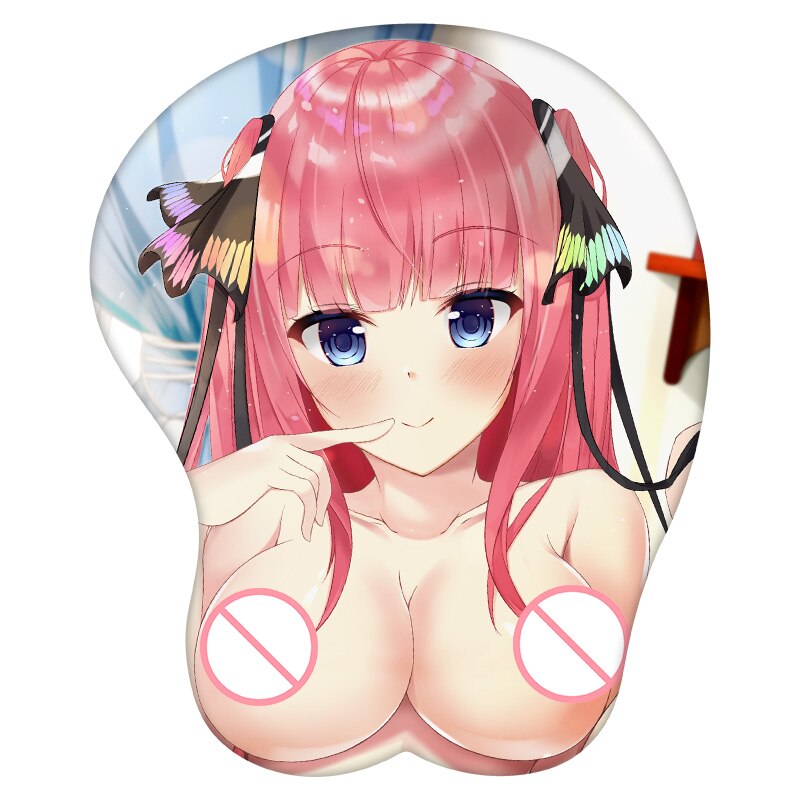 3D Mouse Pad Nakano Nino The Quintessential Quintuplets Anime Wrist Rest Silicone Sexy Creative Gaming Mousepad Mat