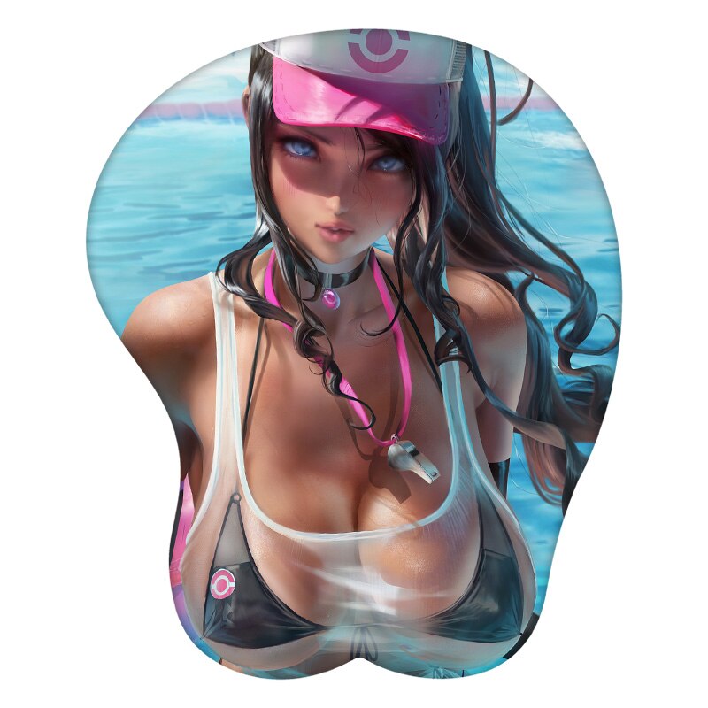 Trainer Protagonist Hilda 3D Mouse Pad Anime Wrist Rest Silicone Sexy Creative Gaming Mousepad Mat