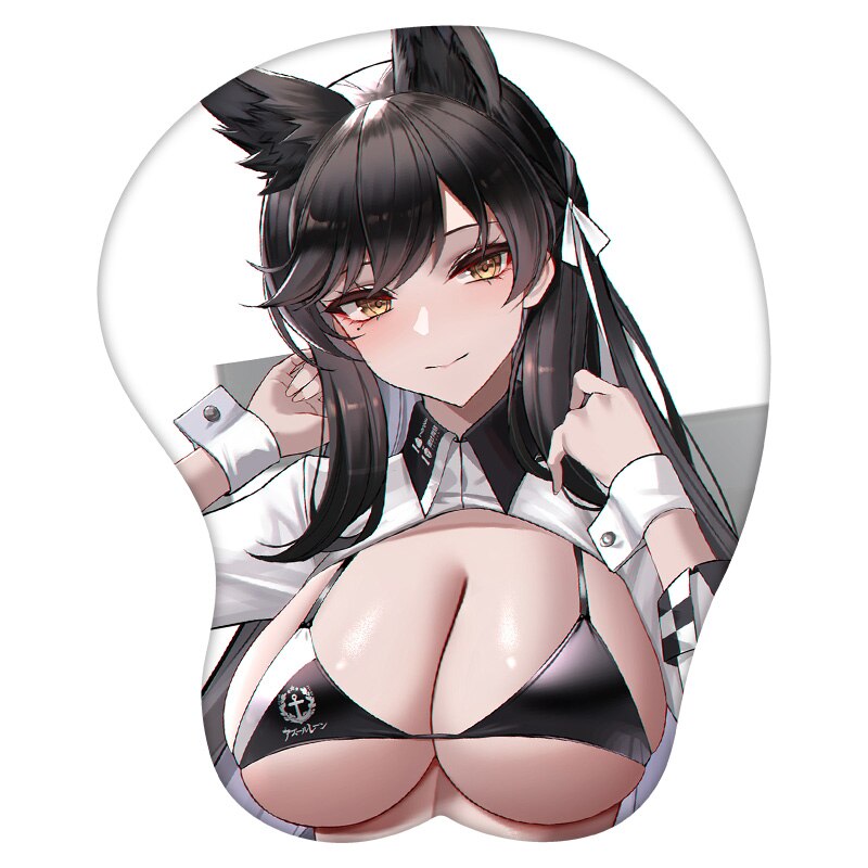 3D Mouse Pad Atago Azur Lane Anime Wrist Rest Silicone Sexy Creative Gaming Mousepad Mat